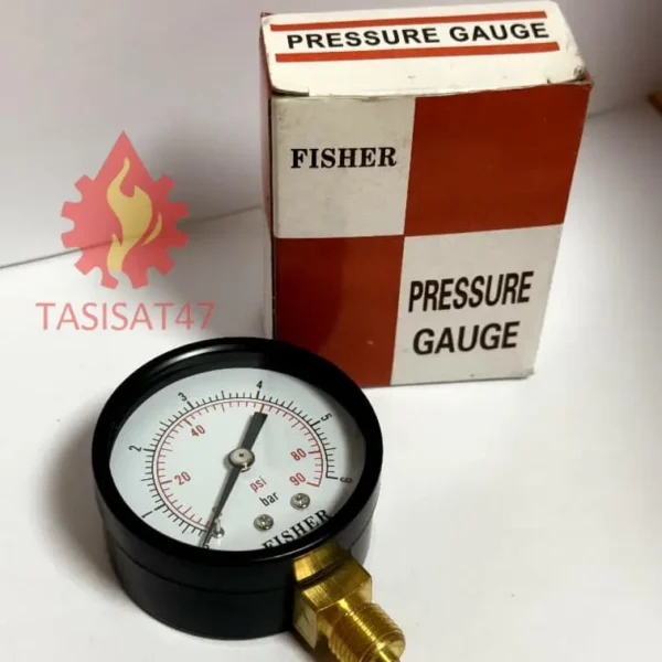 گیج فشار صفحه خشک فیشر 6 بار Fisher